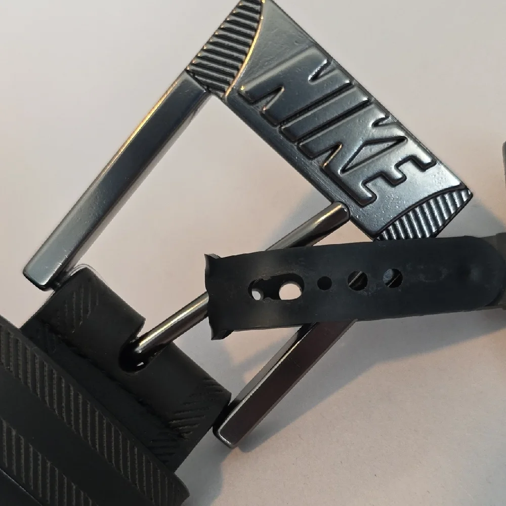 Nike Belt - Black Men’s Belt with Branded Silver Buckle 34 - 36